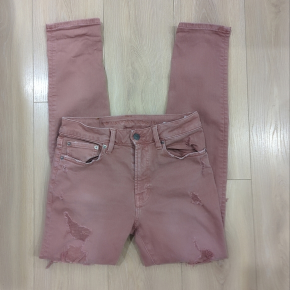 American Eagle Next Level Skinny Jeans Dusty Pink - Picture 3 of 6